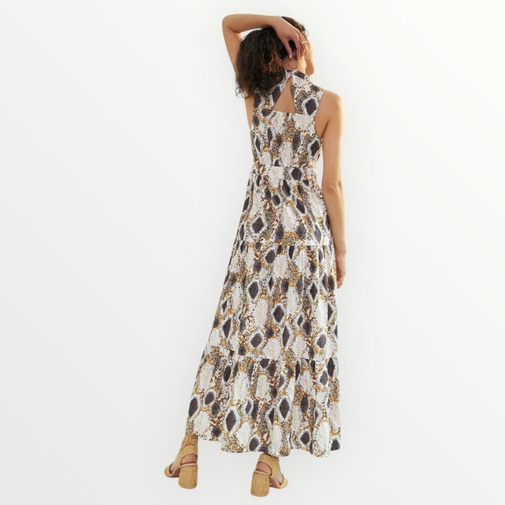 Anthropologie Maeve Snake Printed Maxi Dress - Picture 2 of 9